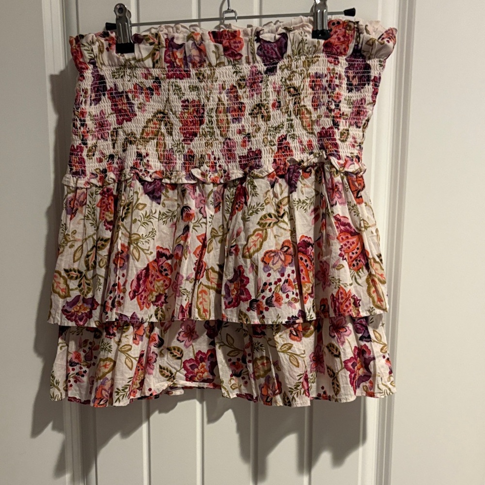 House of Harlow 1960 Floral Tiered Mini Skirt